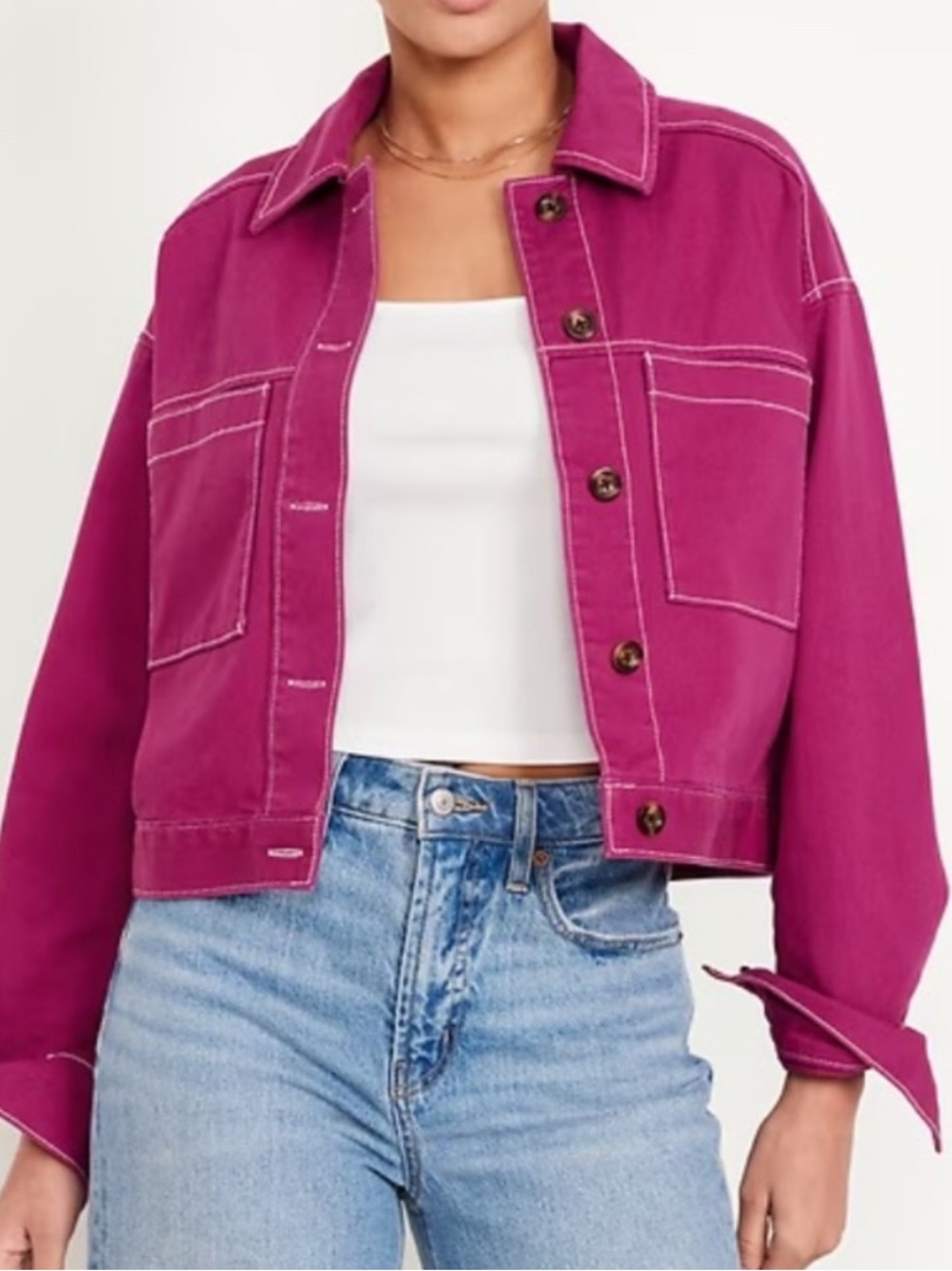 Old navy cropped utility jacket